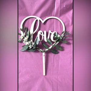 Love cake topper